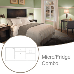 Dewar Micro Fridge Combo Left Hotel Furniture Collection