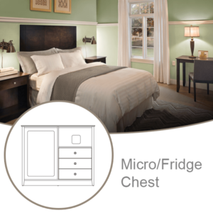 Dewar Micro Fridge Chest Left Hotel Furniture Collection