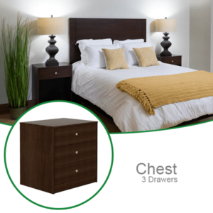 Franklin 3 Drawers Chest Hotel Furniture Collection