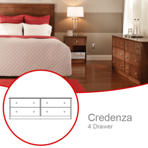 Riverside 4 Drawer Credenza Hotel Furniture Collection